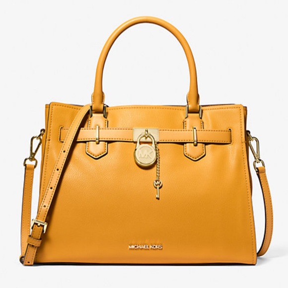 MICHAEL KORS HAMILTON MEDIUM SATCHEL 
 COLOR: GOLDEN ROD
NWT - Picture 14 of 16